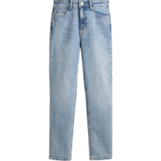 H&M Slim Mom High Ankle Jeans - Ljus Denimblå