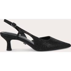 Alina Embellished Slingback Court Shoes - Black
