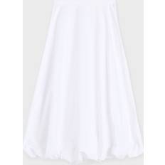 Organic Skirts By Malene Birger Bubble Organic Cotton Midi Skirt - Pure White