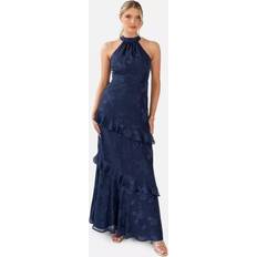 Floral Halterneck Maxi Dress - Navy