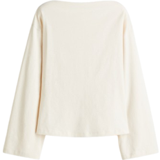 H&M Boat-Neck Cotton Top - Cream