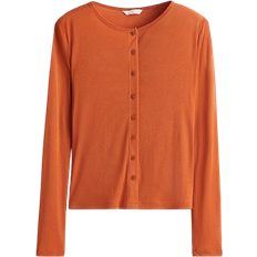 H&M Fine Knit Button Front Top - Orange