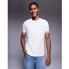 Barbour Men T-shirts Barbour International Bruce Tipped Cuff T-Shirt - White