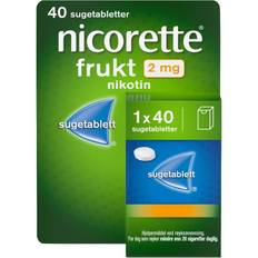 Nikotinläkemedel Receptfria läkemedel Nicorette Frukt Sugtablett 2 mg 40 st Sugtablett