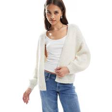 Vero Moda Hvid Trøjer Vero Moda Cremehvid Åben Cardigan Blød Vamset Strik