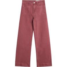 Röda Jeans Bershka Seamless Jeans With Vide Ben And Fickor - Bordeaux