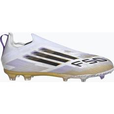 30 Fotbollsskor adidas F50 Elite Laceless Firm Ground Football Shoes - Cloud White/Core Black/Gold Metallic