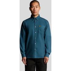 Men - V-Neck Shirts Lyle & Scott Cotton Button Down Oxford Shirt Navy