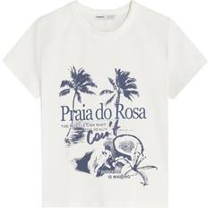Bershka T-shirts Bershka T-shirt marinblå / off-white