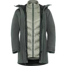Jack Wolfskin Regnjakker & Regnslag Jack Wolfskin Women's Waterproof 3-in-1 Down Jacket - Slate Green