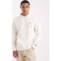 Beige - Fitness & Gym Jumpers Superdry Athletic Ess Beige Cotton Hoodie Sweatshirt - Beige