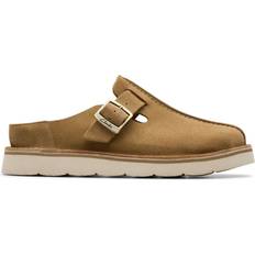Clarks Træsko Clarks Solsbury Suede Buckle Mules - Hvid