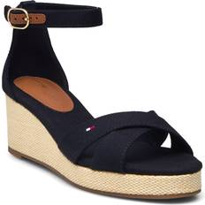 Tommy Hilfiger Sandali con tacco Tommy Hilfiger Sandali Flag Criss-Cros Mid Wedge Espad - Blu Scuro