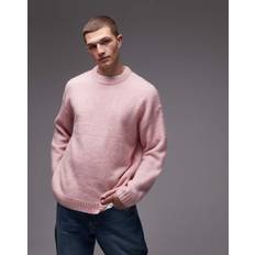 Loose Knit Crew Jumper - Pink