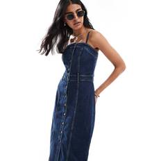 Levi's Midi Dresses Levi's Denim Bustier Midi Dress - Dark Blue