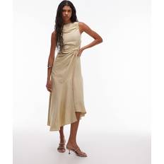 & Other Stories Long Dresses & Other Stories Drapey Midaxi Dress Asymmetric Flutter Yellow Beige