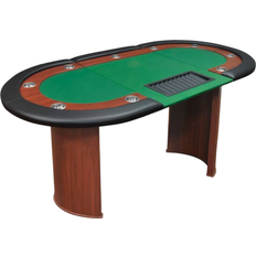vidaXL Poker Table for 10 Players with Dealer Seat