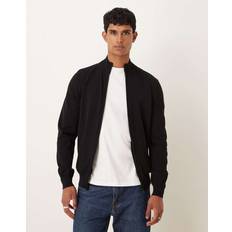 Lyle & Scott Jackor Lyle & Scott Mid Knits Mesh Logo Knitted Track Jacket Jet Black