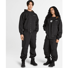 Timberland Unisex Jakker Timberland Bomberjakke Med Hætte Og Hætte Sortvasket Kanvas - Casual