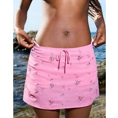 Bershka Embroidered Mini Skirt - Pink