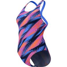 Pink Swimsuits Speedo Club Training Printed Digital Powerback - Blue/Pink