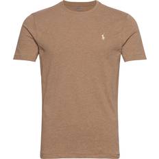 Polo Ralph Lauren Beige T-shirts Polo Ralph Lauren Custom Slim Fit Jersey Crewneck T-Shirt - Beige