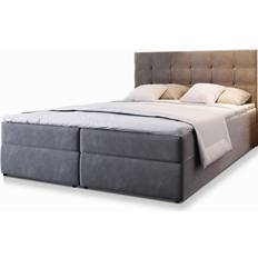 Betten Masseno GLOS Grey Continental Bed 140x207cm
