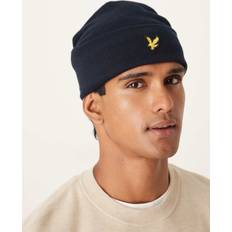 Lyle & Scott Men Accessories Lyle & Scott Headwear Cotton Merino Beanie Dark Navy Blue