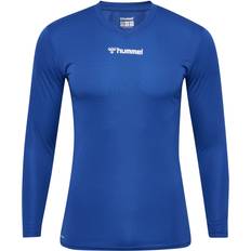 Genanvendt materiale - Unisex T-shirts Hummel Essential Tee L S Funktionsskjorte - Koboltblåt/Hvid
