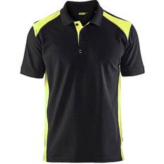 Arbetsöverdelar Blåkläder 3324 Short Sleeve Polo Shirt - Black/Hi-Vis Yellow