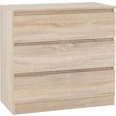Natural Furniture SECONIQUE Malvern Sonoma Oak Effect Chest of Drawer 80x77cm
