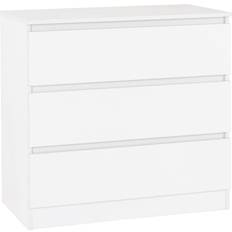 SECONIQUE Malvern White Chest of Drawer 80x77cm