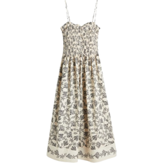 H&M Smock Topped Dress - Cream/Black Floral