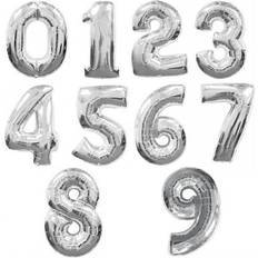 Shein 32" Foil Number Balloon 0-9 Silver