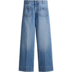 H&M Wide High Ankle Jeans - Denim Blue