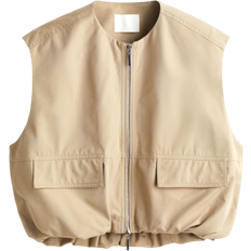 H&M Bubble Hem Gilet - Beige
