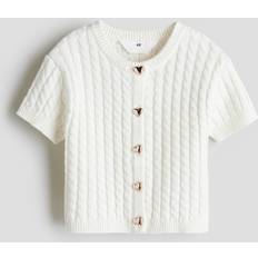 H&M Trøjer Børnetøj H&M Pige Kabelstrikket Cardigan - Hvid
