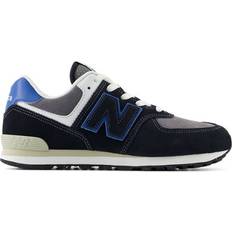 New Balance Børn 574 Lace Leather - Sort/Blue