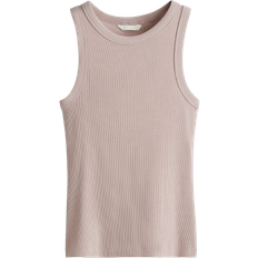 H&M Ribbed Vest Top - Light Dusty Pink