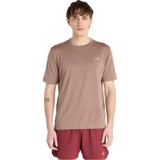 New Balance Men T-shirts New Balance Athletics Running T-Shirt - Brown