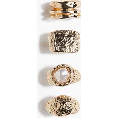 H&M Guld 4-Pack Ring - Dam