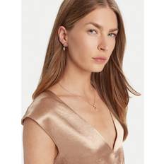 Rosaguld Smykkesæt Swarovski Mesmera Set Tropfenschliff Rundschliff Weiß Roségold