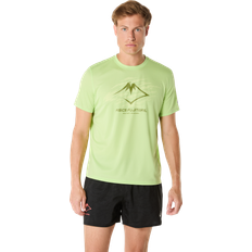 Green - Hiking T-shirts Asics Fujitrail Logo S S Top Running Shirt - Green