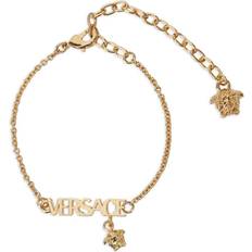 Gula - Herr Halsband Versace Gyllene Halsband Med Ikonisk Logotyp
