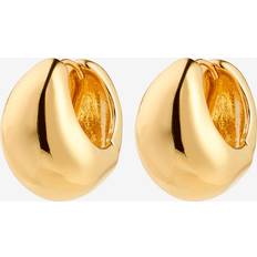 Diamanter - Guldbelagt Øreringe Pilgrim Free Hoops Gold Plated Creoler - Guld