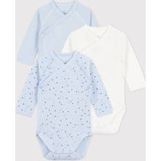 116 Bodys Barnkläder Petit Bateau Sparkdräkt Body - Ljusblå/Vit