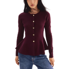 H&M Peplum Cardigan - Burgundy