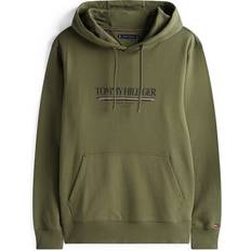 Tommy Hilfiger Grøn Sweatere Tommy Hilfiger Brand Love Hoodie - Navy/Oliven/Cranberry