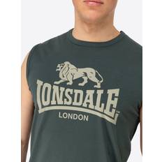 Green - Men Tank Tops Lonsdale Tank Top Regular Fit Clopton - Vert