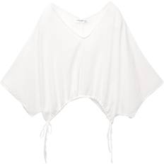 Oversize Blusar Pull&Bear Blus Justerbar Crêpe - Vit